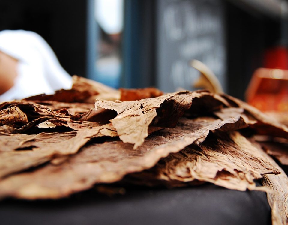 Hoja de tabaco de fronto natural curada al aire