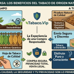 Imagen que ilustra la pureza de la hoja de tabaco y los beneficios del tabaco de origen natural de Tabaco.Vip.