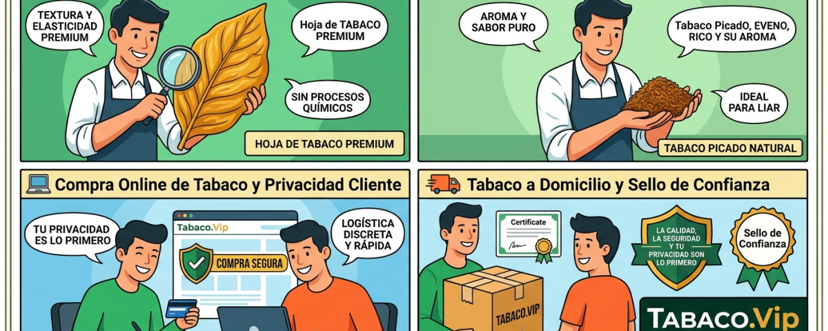 Guía visual para mantener fresco el tabaco picado y la hoja de tabaco.