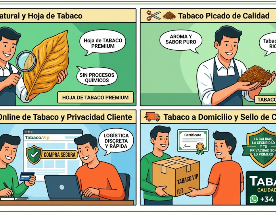 Guía visual para mantener fresco el tabaco picado y la hoja de tabaco.