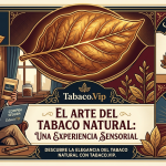 Ilustración elegante sobre la calidad de la hoja de tabaco y compra segura de tabaco natural en Tabaco.Vip.