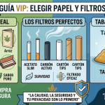 Guía visual sobre los diferentes tipos de papel de liar y filtros para tabaco natural de Tabaco.Vip.
